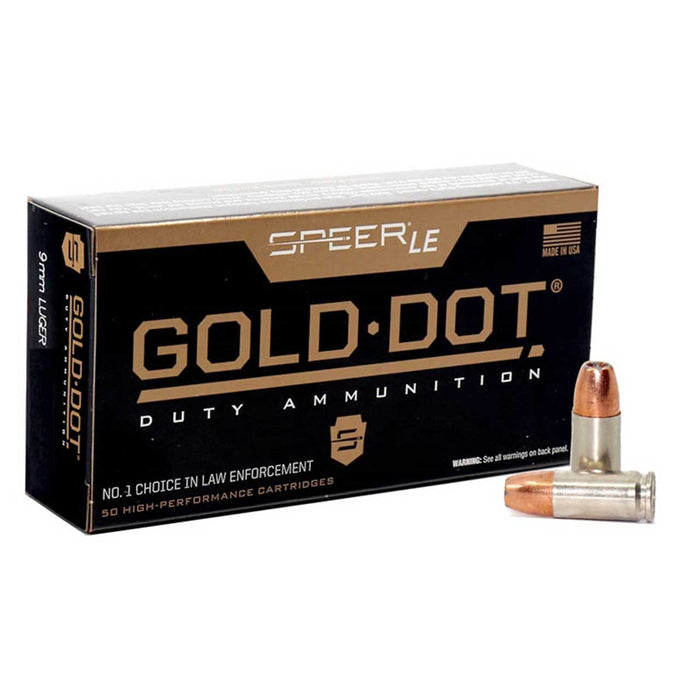 Speer 9mm Luger 135gr Hollow Point (HP) 50 Per Box