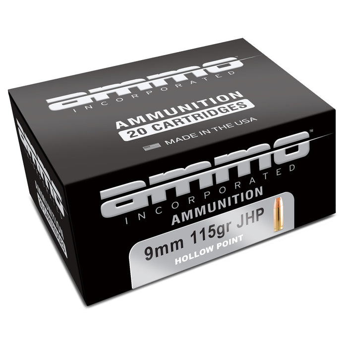 Ammo Inc Signature Self Defense 9mm Luger 115 gr Jacketed Hollow Point (JHP) 20 Per Box