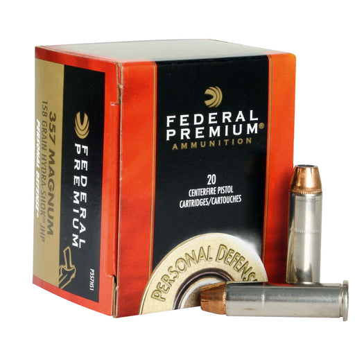 Federal Premium Personal Defense .357 Mag 158 Gr Hydra-Shok Jacketed Hollow Point 20 Per Box