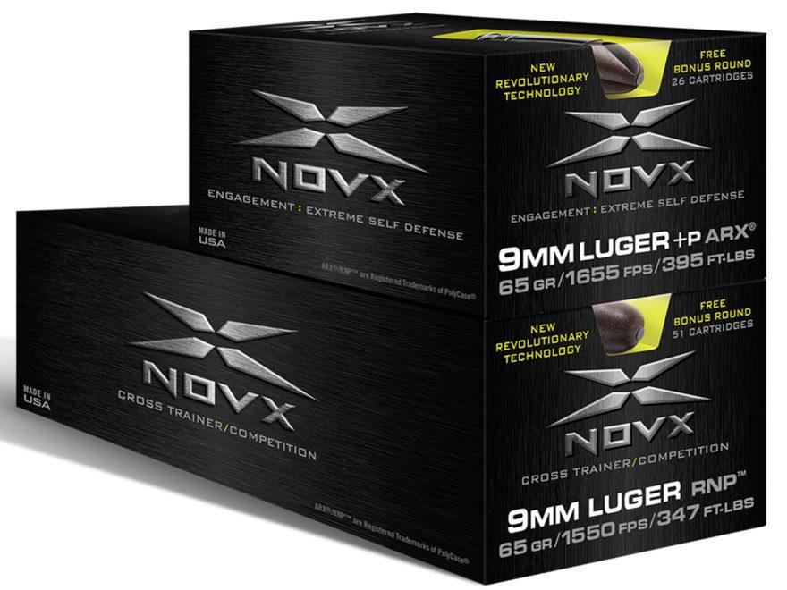 NovX Ammunition Combo Pack Engagement Extreme Self-Defense 9mm Luger +P 65 Grain ARX and Cross Trainer/Competition 65 Grain RNP +P Lead-Free
