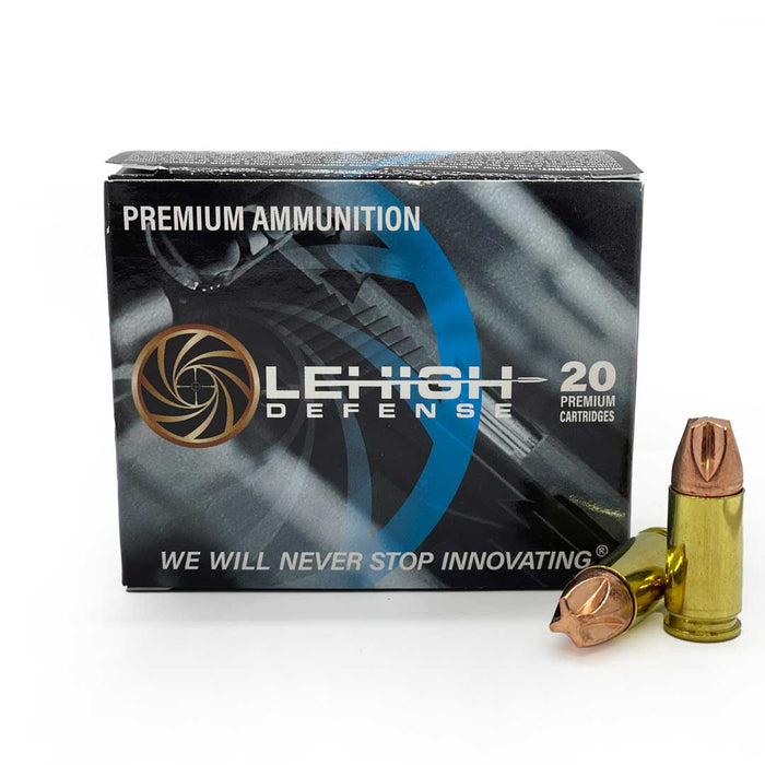 Lehigh Defense 9mm Luger 90gr XD Xtreme Defense Ammunition - 20 Round Box