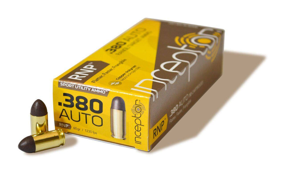 Inceptor .380 Auto Sport Utility RNP Ammunition