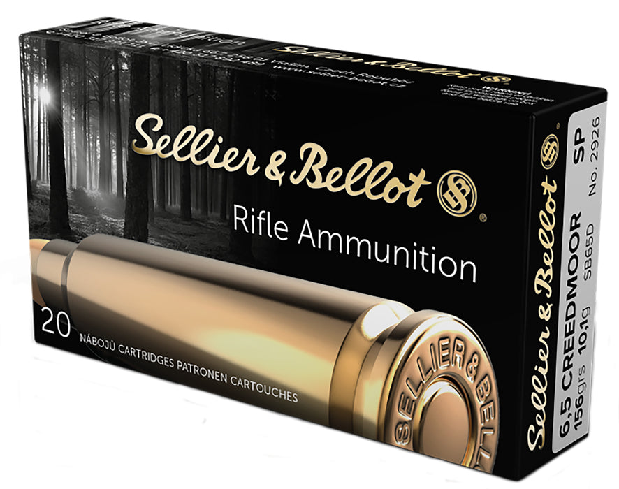 Sellier & Bellot 6.5 Creedmoor 156 gr  Soft Point Ammunition - 20 Round Box