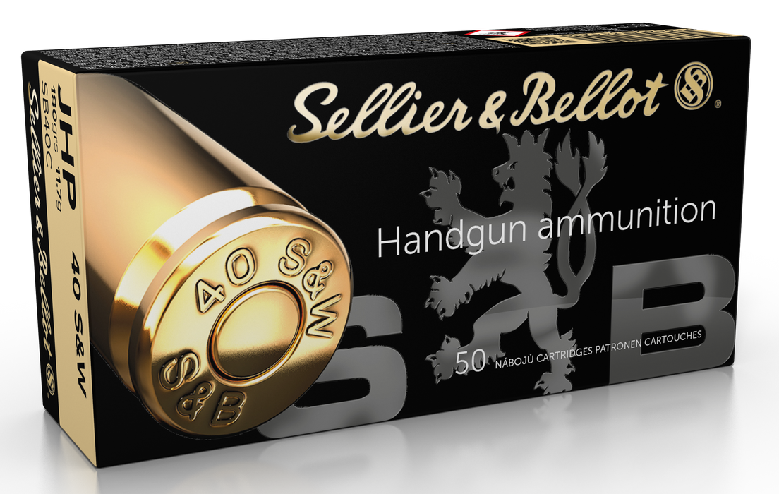 Sellier & Bellot Handgun .40 S&W 180 gr Jacketed Hollow Point (JHP) 50 Per Box