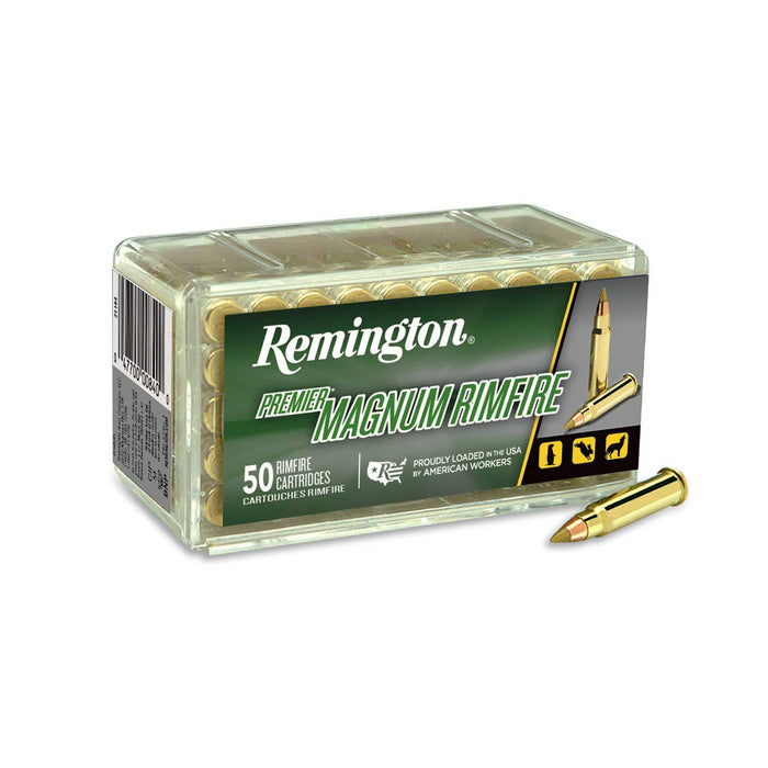 Remington Premier Magnum .17 HMR 17 gr Jacketed Hollow Point (JHP) 50 Per Box