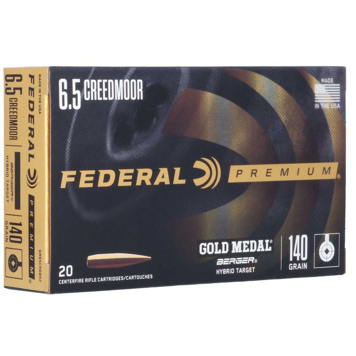 Federal 6.5 Creedmoor 140gr Premium Berger Hybrid Target Ammunition - 20 Round Box