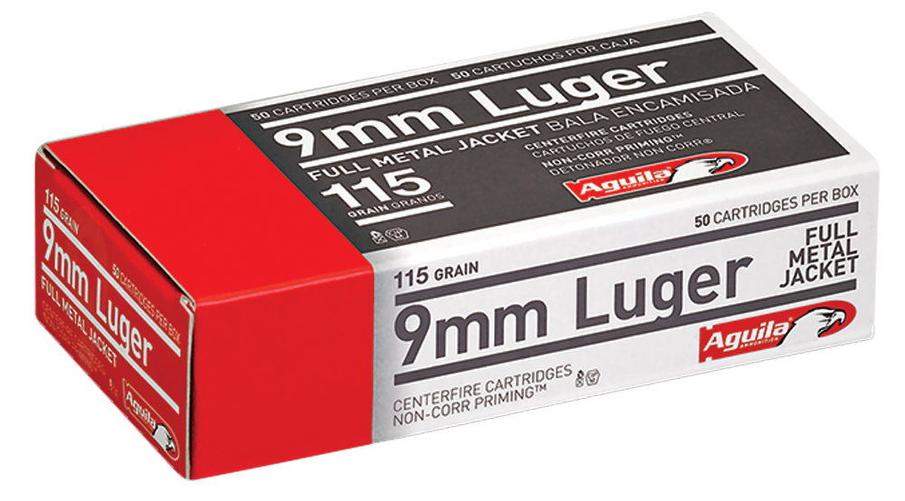 Aguila Target & Range Handgun 9mm Luger 115 gr Full Metal Jacket (FMJ) 50 Per Box