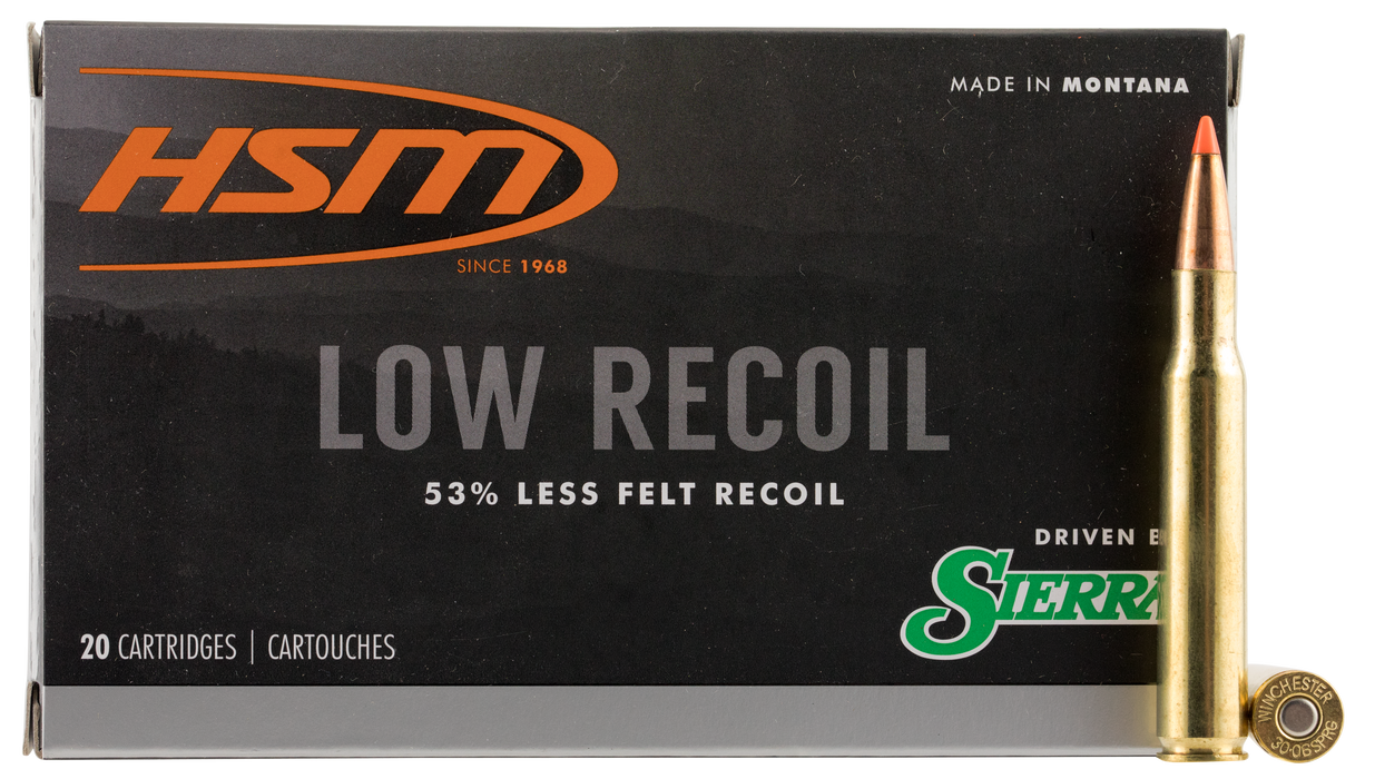 HSM Low Recoil .30-06 Springfield 150 gr Orange Polymer Tip 20 Per Box