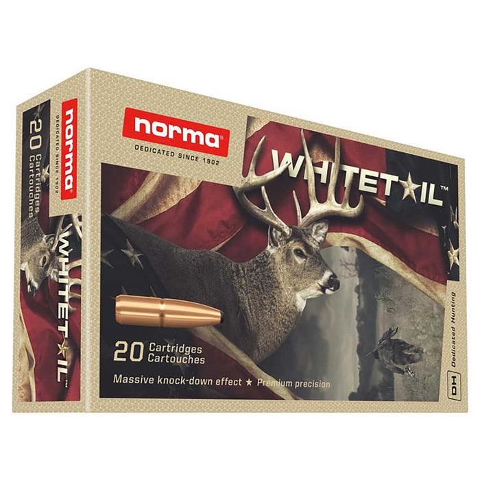 Norma .270 Win 130 gr Whitetail Pointed Soft Point Ammunition - 20 Round Box