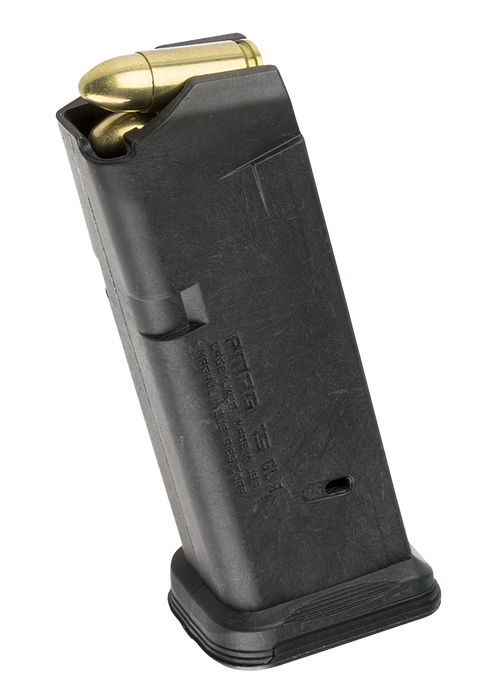 Magpul PMAG GL9 15rd 9mm Luger Compatible w/Glock 19 Black Polymer