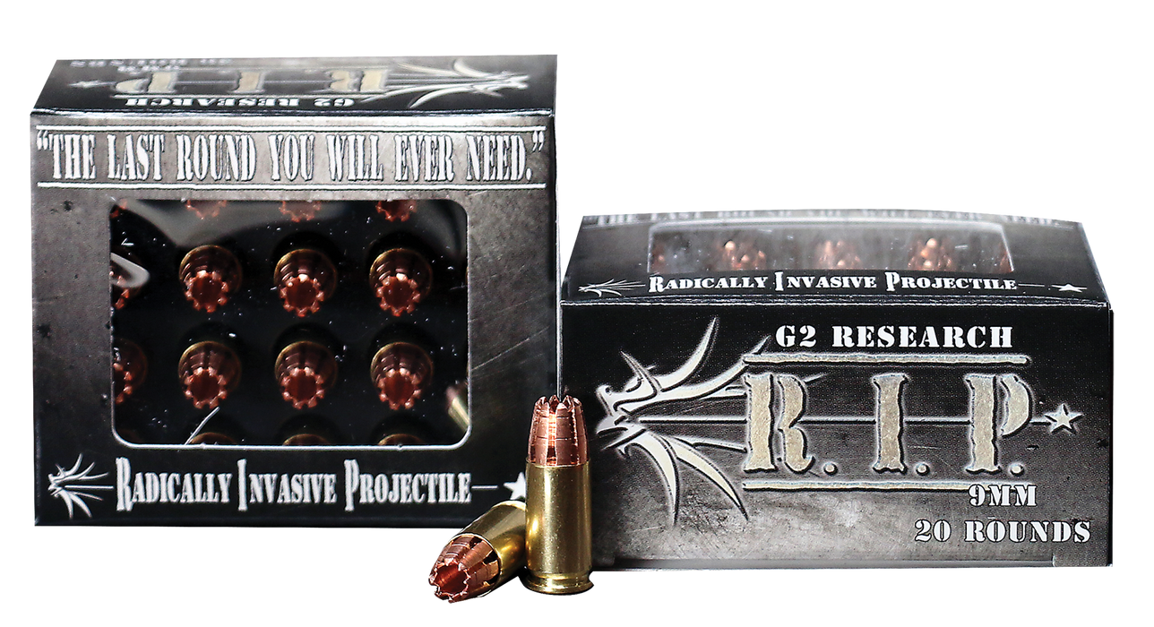 G2 Research R.I.P 9mm Luger 92 gr Fracturing Hollow Point 20 Per Box
