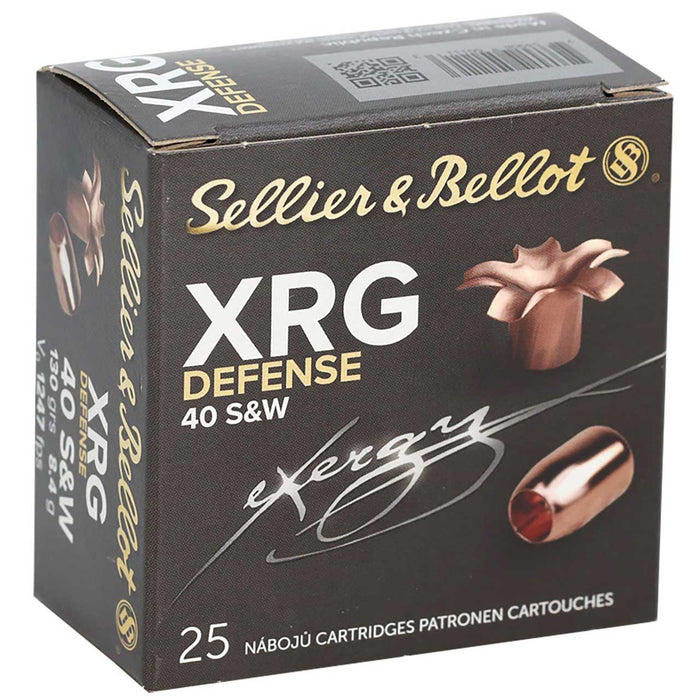 Sellier & Bellot XRG Defense .40 S&W 130 gr Solid Copper Hollow Point (SCHP) 25 Per Box