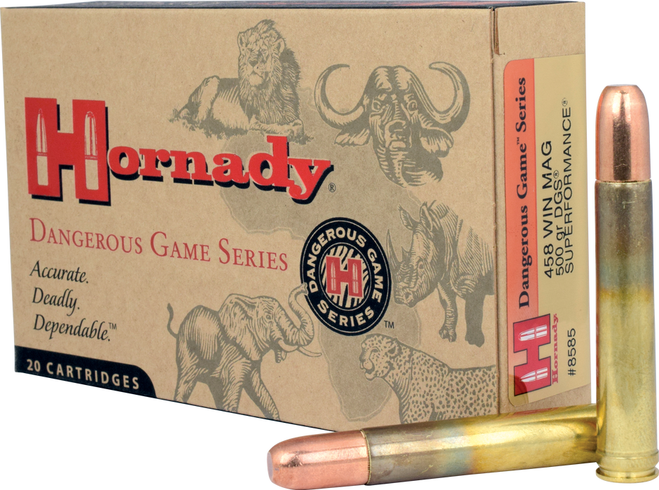 Hornady Dangerous Game Superformance .458 Win Mag 500 Gr Dangerous Game Solid (DGS) 20 Per Box