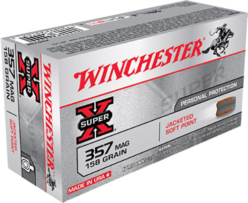 Winchester Ammo Super-X .357 Mag 158 Gr Jacketed Soft Point (JSP) 50 Per Box