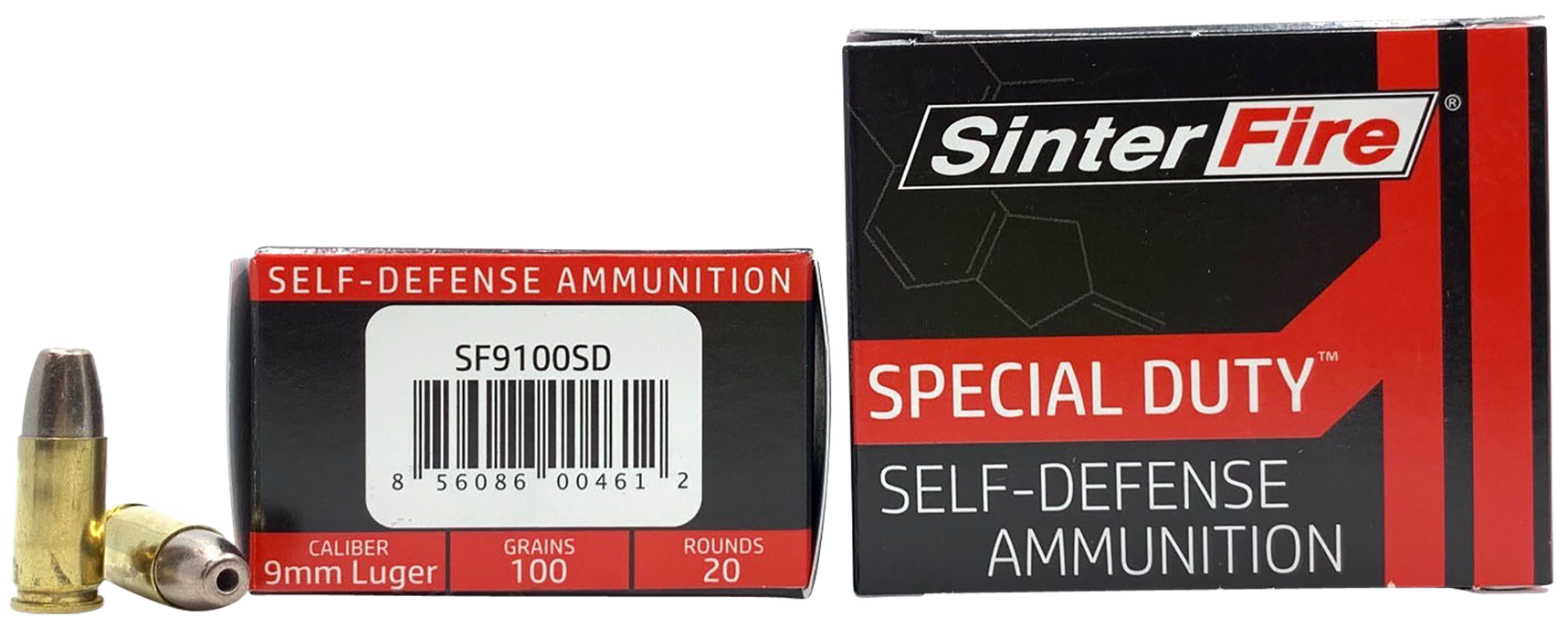Sinterfire Inc Special Duty (SD) 9mm Luger 100 Gr Lead Free Frangible Hollow Point 20 Per Box