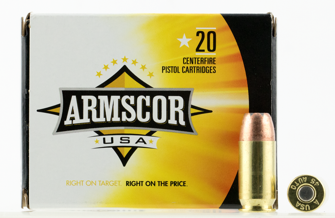 Armscor USA Competition .45 ACP 230 Gr Jacketed Hollow Point (JHP) 20 Per Box