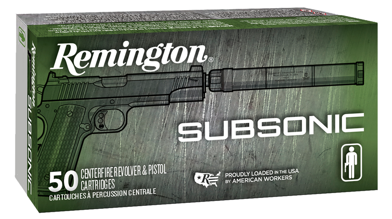 Remington Ammunition Subsonic 9mm Luger 147 Gr Flat Nose Enclosed Base (FNEB) 50 Per Box