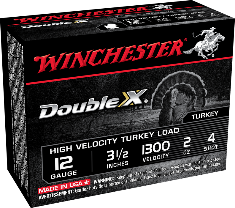 Winchester Ammo Double X High Velocity Turkey 12 Gauge 3.50" 2 oz 4 Shot 10 Per Box