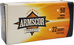 Armscor Precision .22 Short 29 gr Solid Point Rimfire Ammunition 50 Per Box