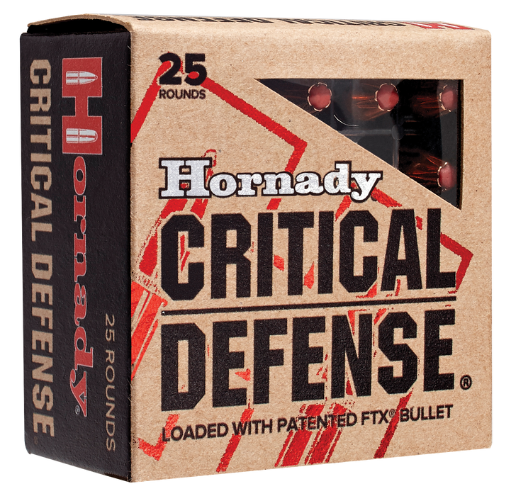 Hornady Critical Defense 9x18 Makarov 95 Gr Hornady Flex Tip Expanding (FTX) 25 Per Box
