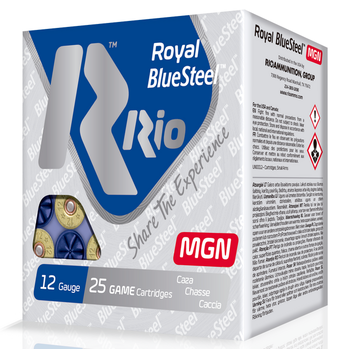 Rio Ammunition Bluesteel Royal 20 Gauge 3" 1 Oz 2 Shot 25 Per Box