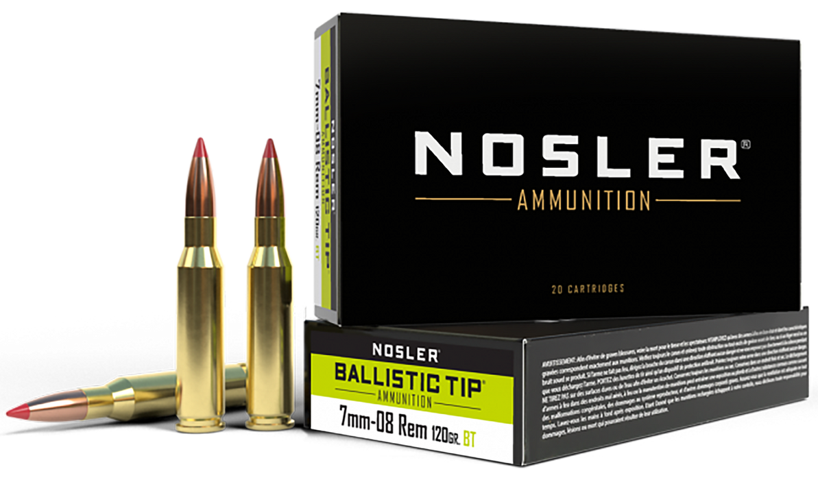 Nosler Ballistic Tip 7mm-08 Rem 120 Gr Spitzer Ballistic Tip (SBT) 20 Per Box