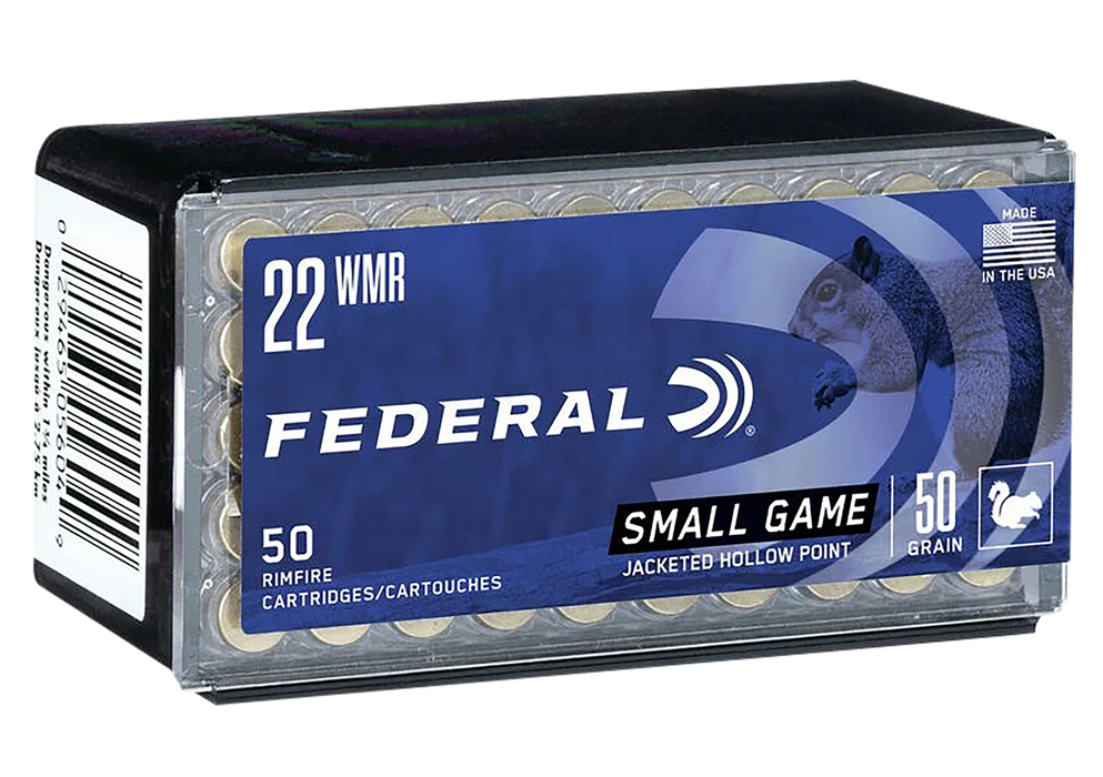 Federal Small Game & Target Small Game .22 WMR 50 Gr Jacketed Hollow Point (JHP) 50 Per Box