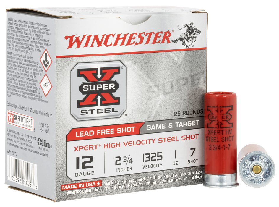 Winchester Ammo Super X-Xpert High Velocity 12 Gauge 2.75" 1 Oz 7 Shot 25 Per Box
