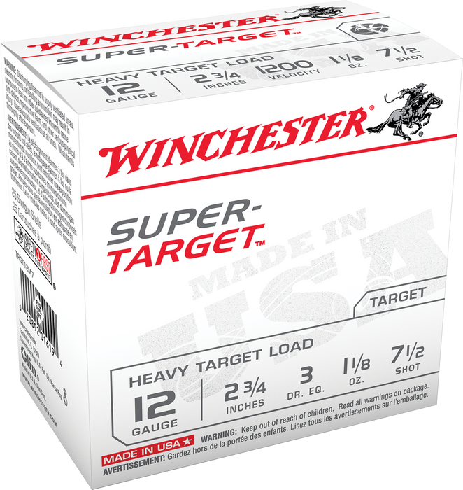 Winchester Ammo Super-Target Heavy Target 12 Gauge 2.75" 1 1/8 Oz 7.5 Shot 25 Per Box