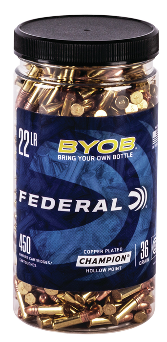 Federal Champion Training BYOB .22 Lr 36 Gr Copper Plated Hollow Point (CPHP) 450 Per Box