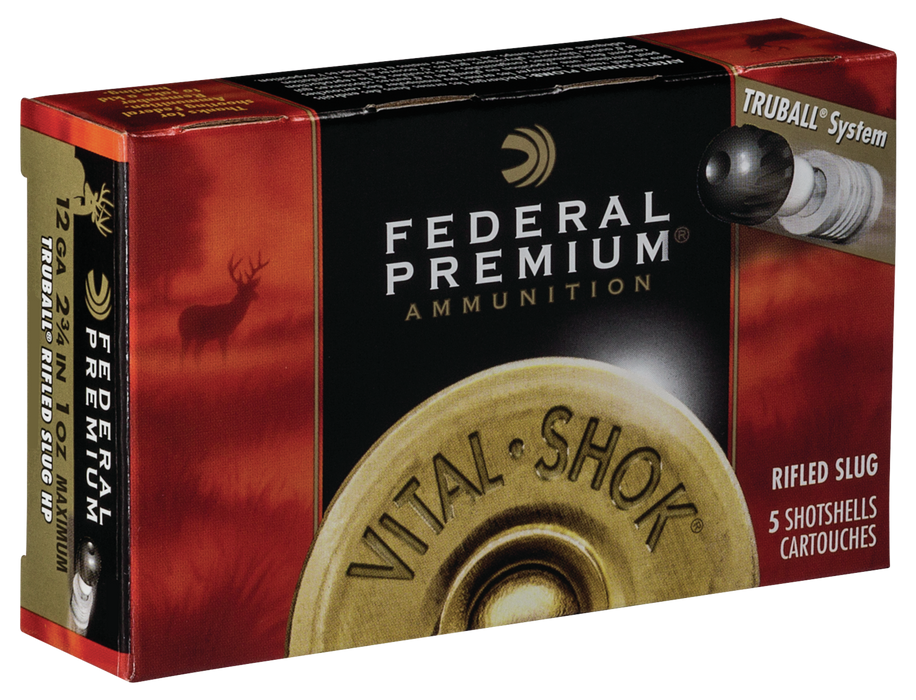 Federal Premium Vital-Shok Truball Deep Penetrator 12 Gauge 2.75" 1 Oz/438 Gr Rifled Slug Shot 5 Per Box