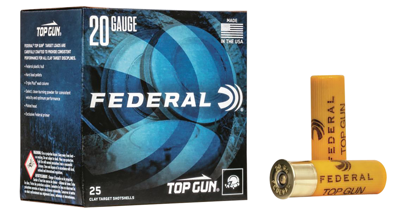 Federal Top Gun Target Load 20 Gauge 2.75" 7/8 Oz 9 Shot 25 Per Box