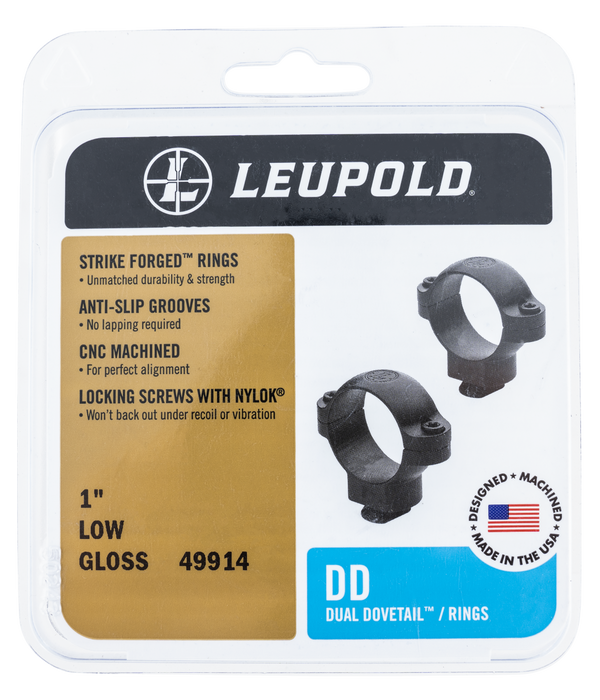 Leupold Dual Dovetail Scope Ring Set Dual Dovetail Low 30mm Tube Matte Black Steel