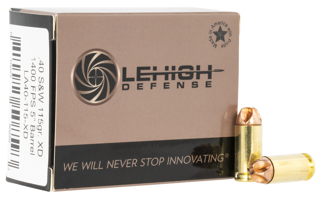 Lehigh Defense Xtreme Defense .40 S&W 115 Gr. Lehigh Defense XD FMT 20 Per Box