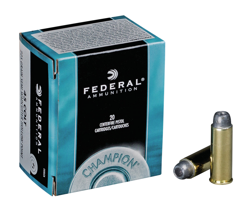 Federal Champion Training Training .45 Colt 225 Gr Semi-Wadcutter Hollow Point (SWHP) 20 Per Box