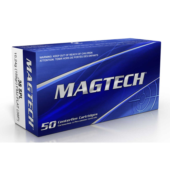 Magtech Training .38 Special 158 Gr Full Metal Jacket Flat Point (FMJ) 50 Per Box
