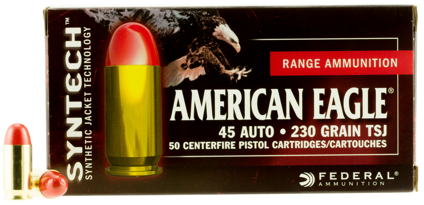 Federal American Eagle Syntech .45 ACP 230 Gr Total Syntech Jacket Round Nose (TSR) 50 Per Box