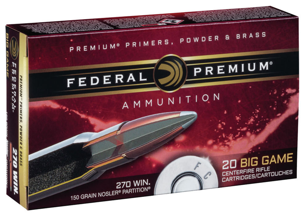 Federal Premium Hunting .270 Win 150 Gr Nosler Partition (NP) 20 Per Box