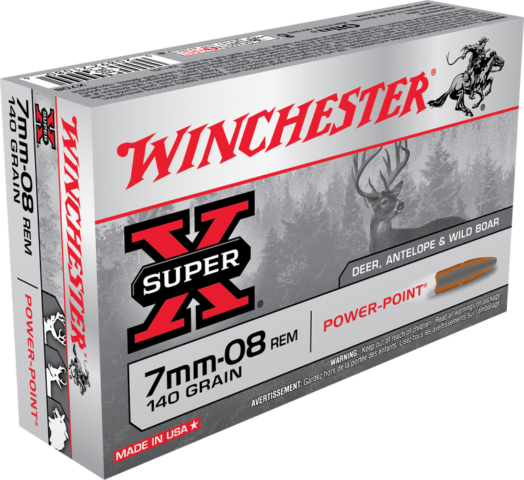 Winchester Ammo Super-X 7mm-08 Rem 140 Gr Power-Point (PP) 20 Per Box