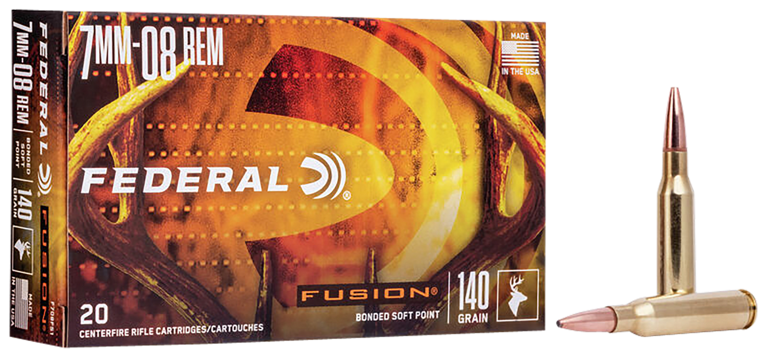 Federal Fusion Hunting 7mm-08 Rem 140 Gr Fusion Soft Point 20 Per Box