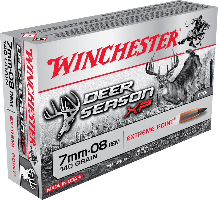 Winchester Ammo Deer Season XP 7mm-08 Rem 140 Gr Extreme Point 20 Per Box