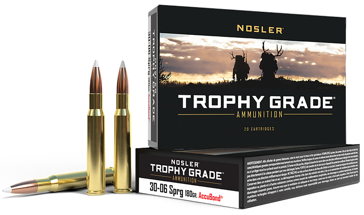 Nosler Trophy Grade .30-06 Springfield 180 Gr Nosler Accubond Ammunition 20 Per Box