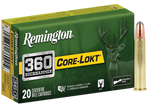 Remington Ammunition .360 Buckhammer 200 Gr Soft Point Core-Lokt (SPCL) 20 Per Box