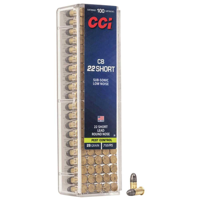 CCI Specialty CB Pest Control .22 Short 29 Gr Lead Round Nose (LRN) 100 Per Box