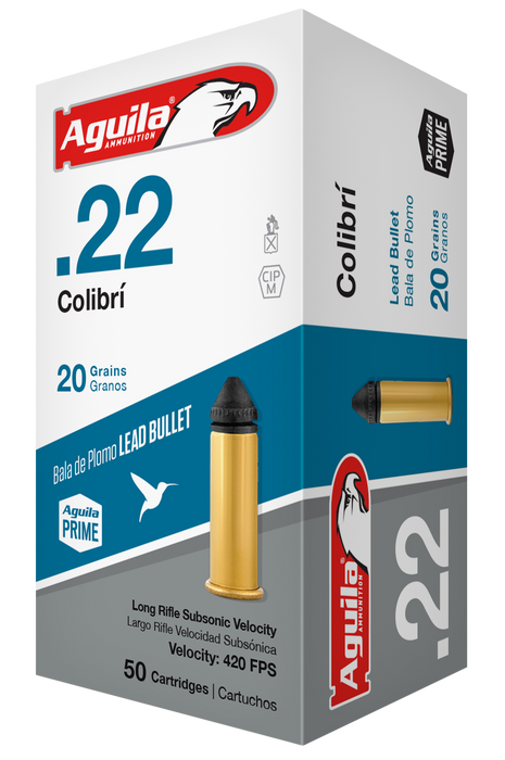 Aguila Colibri Rimfire .22 LR 20 Gr Lead 50 Per Box