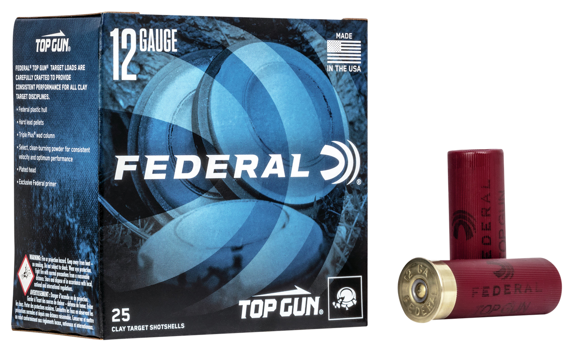 Federal Top Gun 12 Gauge 2.75" 1 1/8 oz 7.5 Shot 25 Per Box