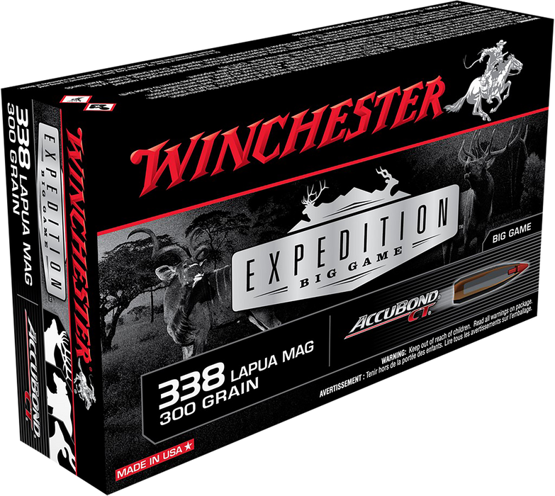 Winchester Ammunition .338 Lapua 300 Grain Expedition Big Game AccuBond 20 Round Box