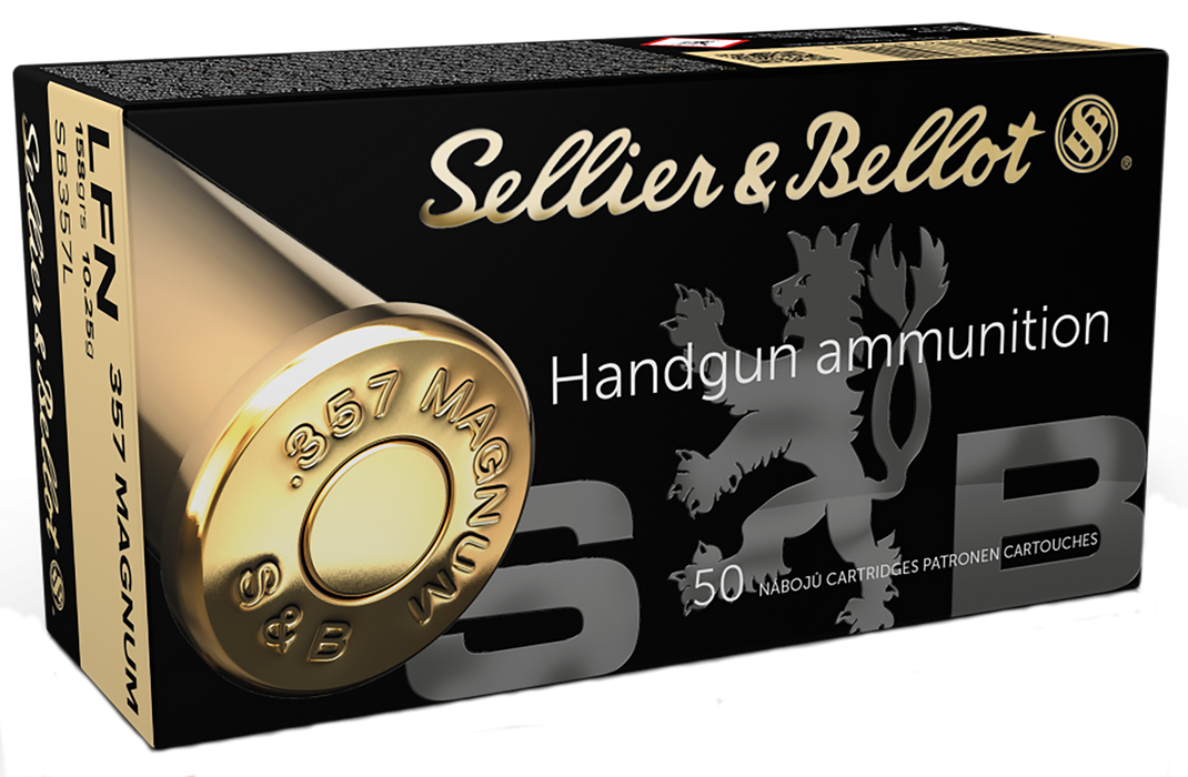 Sellier & Bellot .357 Mag 158 gr Lead Flat Nose 50 Per Box