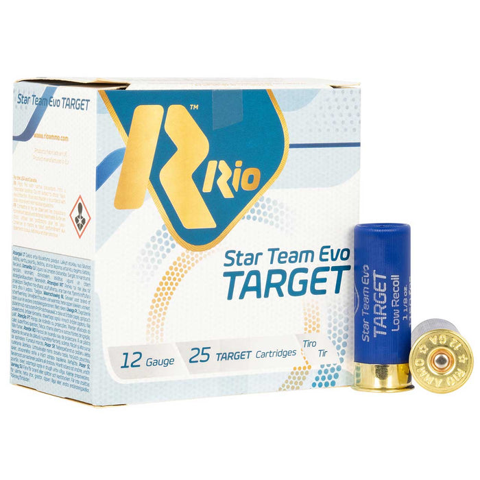 Rio Ammunition Team Target 12 Gauge 2.75" 1 1/8 Oz 25 Per Box