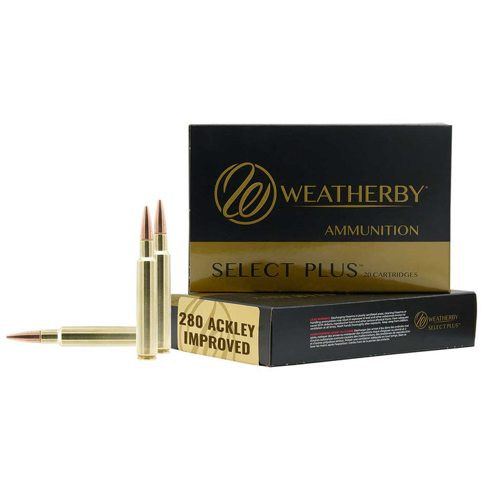 Weatherby Select Plus .280 Ackley Improved 150 Gr. Centefire Rifle Ammunition 20 Per Box